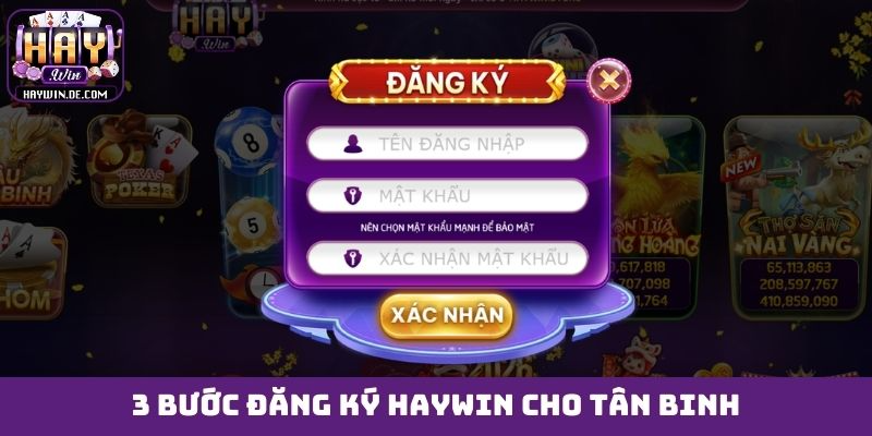 3 bước đăng ký HAYWIN cho tân binh