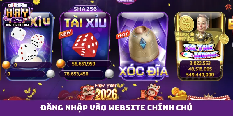 Đăng nhập vào website chính chủ