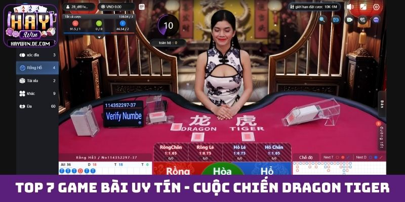 Top 7 game bài uy tín nước ngoài - Cuộc chiến Dragon Tiger